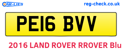 PE16BVV are the vehicle registration plates.