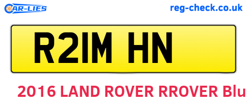 R21MHN are the vehicle registration plates.