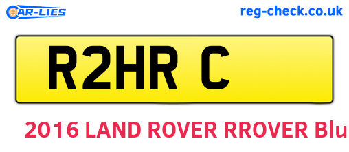 R2HRC are the vehicle registration plates.