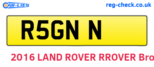 R5GNN are the vehicle registration plates.