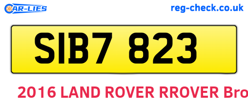 SIB7823 are the vehicle registration plates.