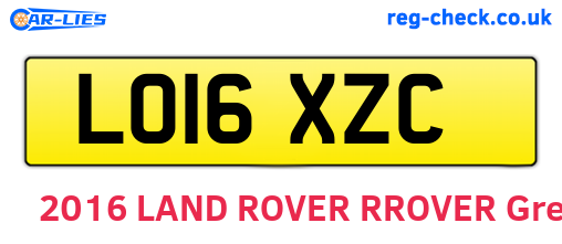 LO16XZC are the vehicle registration plates.