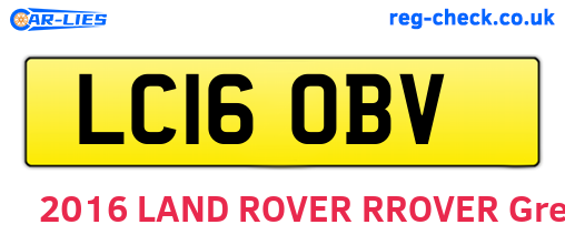 LC16OBV are the vehicle registration plates.