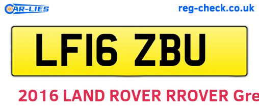 LF16ZBU are the vehicle registration plates.