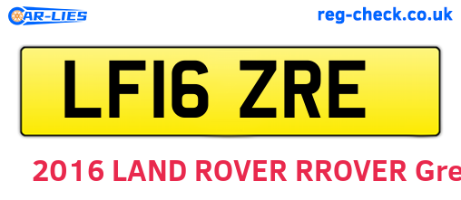 LF16ZRE are the vehicle registration plates.
