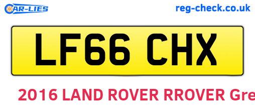 LF66CHX are the vehicle registration plates.