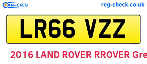 LR66VZZ are the vehicle registration plates.