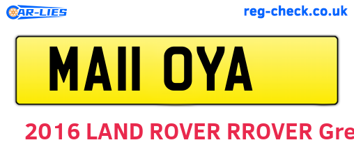 MA11OYA are the vehicle registration plates.