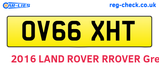OV66XHT are the vehicle registration plates.