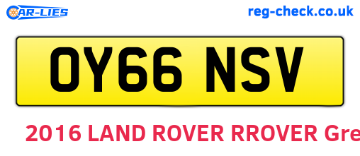OY66NSV are the vehicle registration plates.