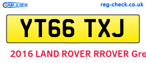 YT66TXJ are the vehicle registration plates.