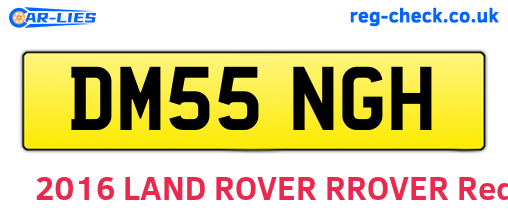 DM55NGH are the vehicle registration plates.