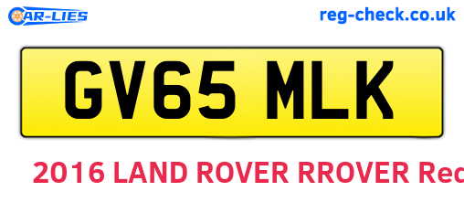 GV65MLK are the vehicle registration plates.