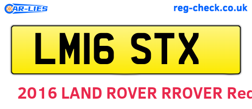 LM16STX are the vehicle registration plates.