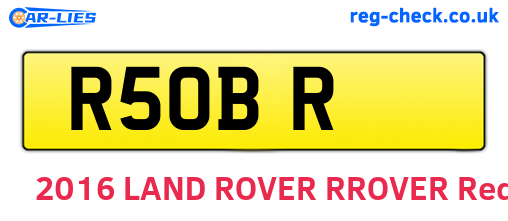 R5OBR are the vehicle registration plates.