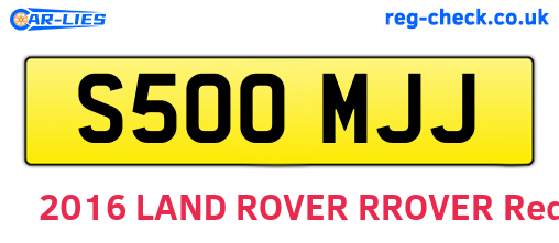 S500MJJ are the vehicle registration plates.