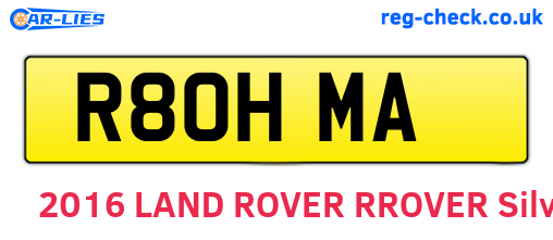 R80HMA are the vehicle registration plates.