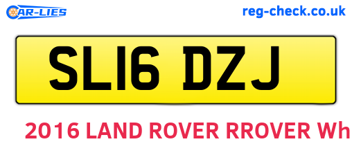SL16DZJ are the vehicle registration plates.