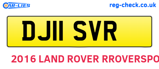 DJ11SVR are the vehicle registration plates.