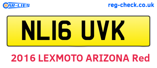 NL16UVK are the vehicle registration plates.