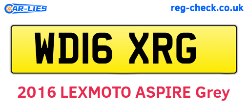 WD16XRG are the vehicle registration plates.
