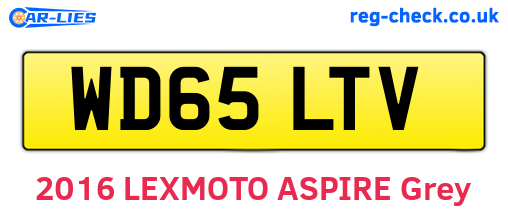 WD65LTV are the vehicle registration plates.