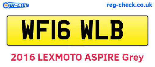 WF16WLB are the vehicle registration plates.