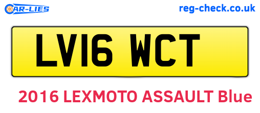 LV16WCT are the vehicle registration plates.