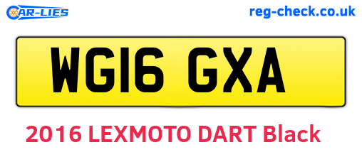 WG16GXA are the vehicle registration plates.