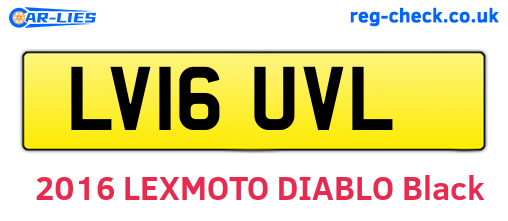 LV16UVL are the vehicle registration plates.