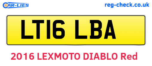 LT16LBA are the vehicle registration plates.