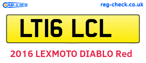 LT16LCL are the vehicle registration plates.
