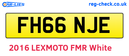 FH66NJE are the vehicle registration plates.