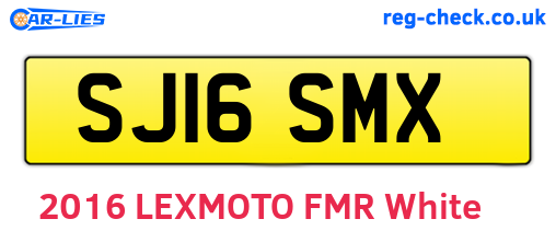 SJ16SMX are the vehicle registration plates.
