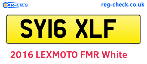 SY16XLF are the vehicle registration plates.