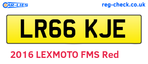 LR66KJE are the vehicle registration plates.