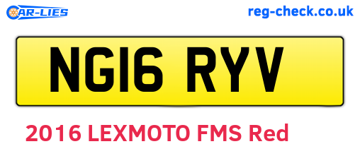 NG16RYV are the vehicle registration plates.