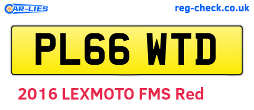 PL66WTD are the vehicle registration plates.