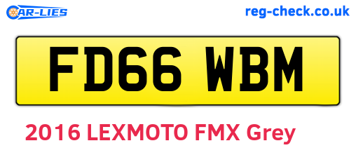 FD66WBM are the vehicle registration plates.