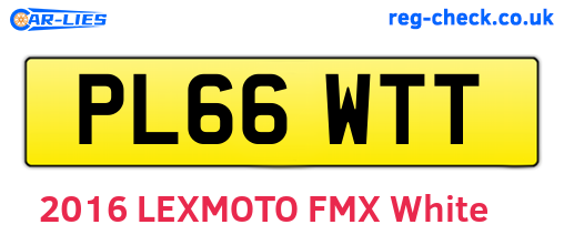 PL66WTT are the vehicle registration plates.