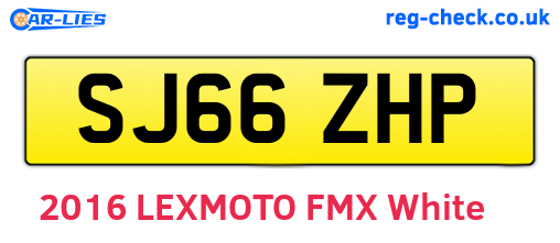SJ66ZHP are the vehicle registration plates.