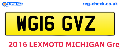 WG16GVZ are the vehicle registration plates.