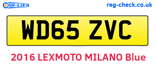 WD65ZVC are the vehicle registration plates.