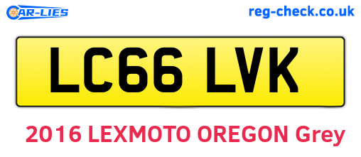 LC66LVK are the vehicle registration plates.