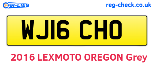 WJ16CHO are the vehicle registration plates.