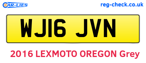 WJ16JVN are the vehicle registration plates.