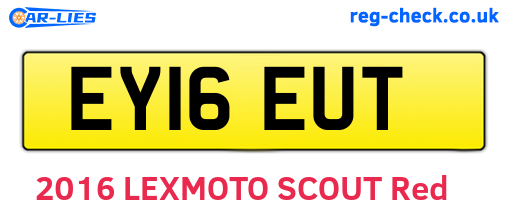 EY16EUT are the vehicle registration plates.
