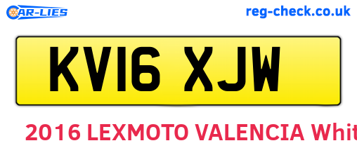 KV16XJW are the vehicle registration plates.