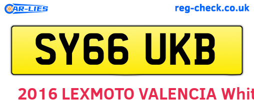 SY66UKB are the vehicle registration plates.