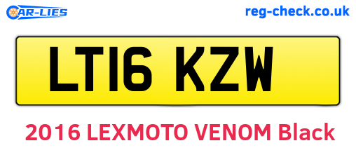 LT16KZW are the vehicle registration plates.